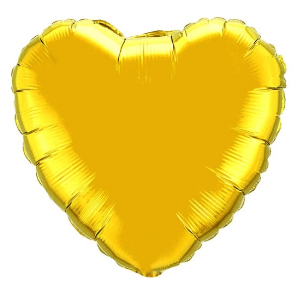 Шар из фольги «Большое золотое сердце» 32″
