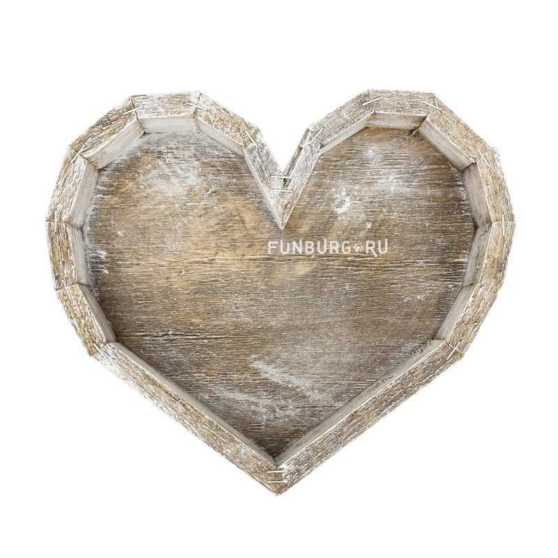 Деревянное кашпо «Сердце»