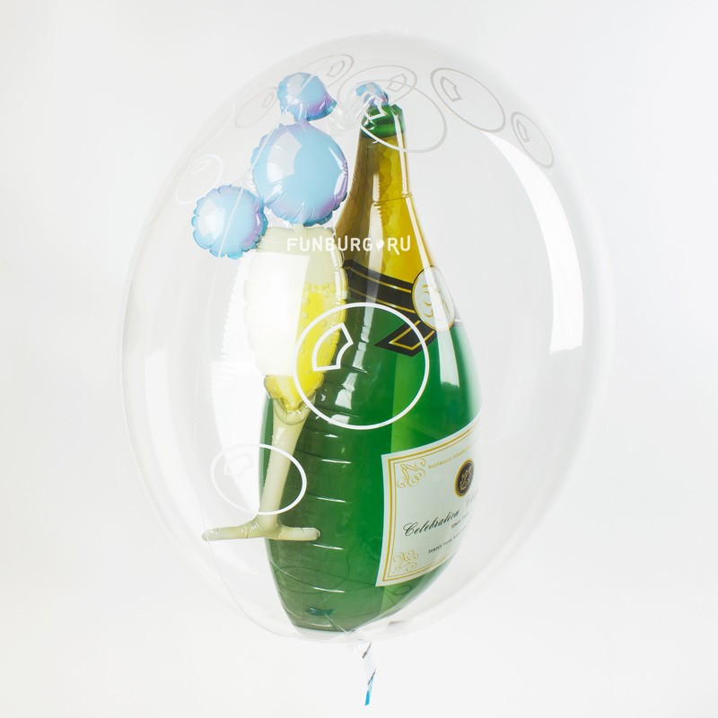 Шар Bubble «Шампанское»