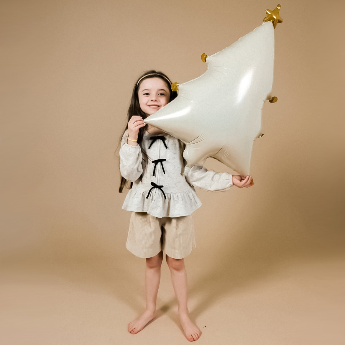 Шар из фольги «Ёлочка кремовая»