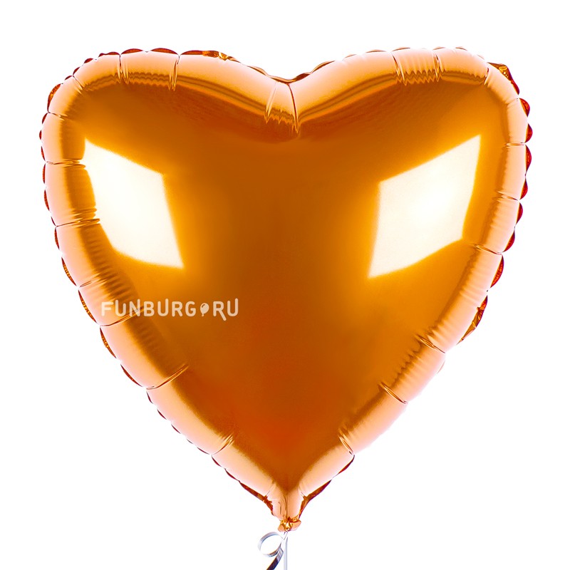 Шар из фольги «Оранжевое сердце»