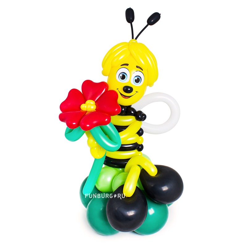 Фигура из шаров «Пчелка с цветком»