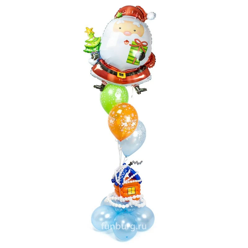 Фигура из шаров «Рождество в деревне»