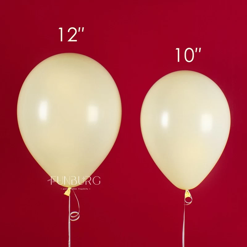 Гелиевые шары без рисунка «Ассорти Mini» 10″ (бисквит)