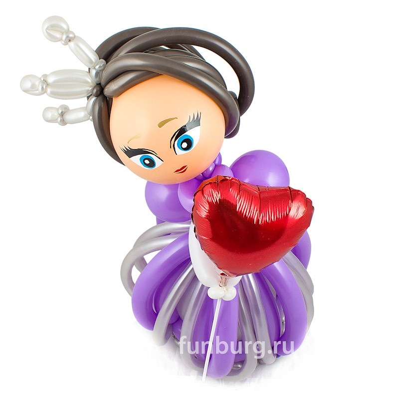 Фигура из шаров «Принцесса с сердцем»