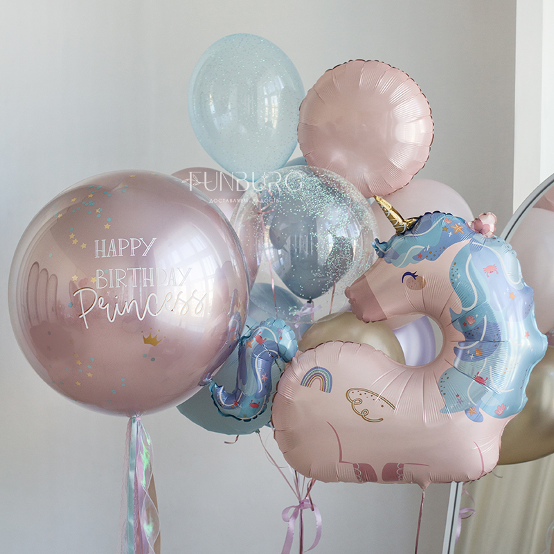 Набор: стеклянный шар, единорог и связка «Unicorn»