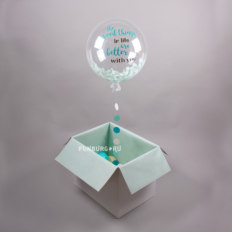 Коробка-сюрприз с шаром Bubble «With You»