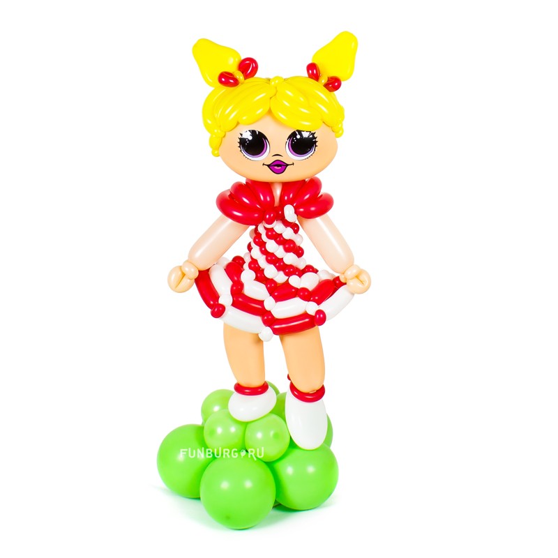 

Фигура из шаров «Кукла LOL в красном платье»