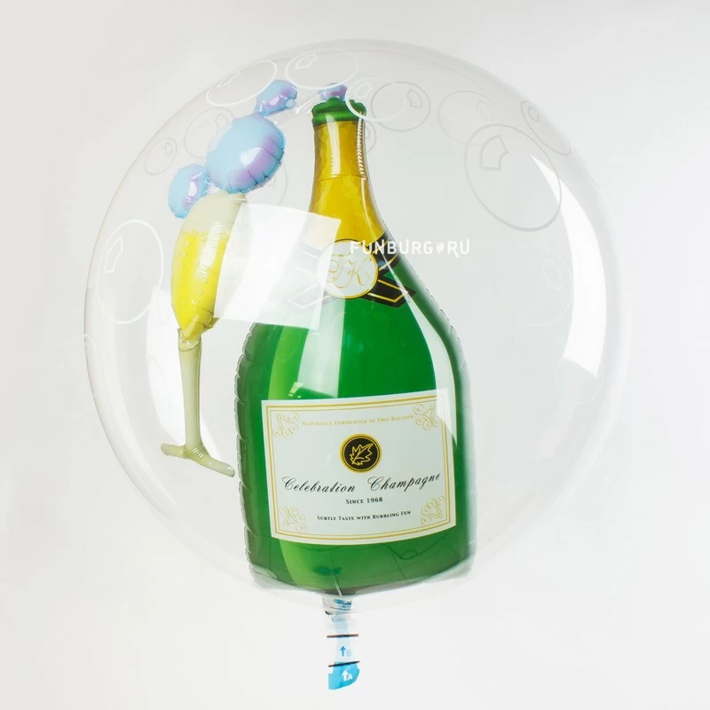 Шар Bubble «Шампанское»