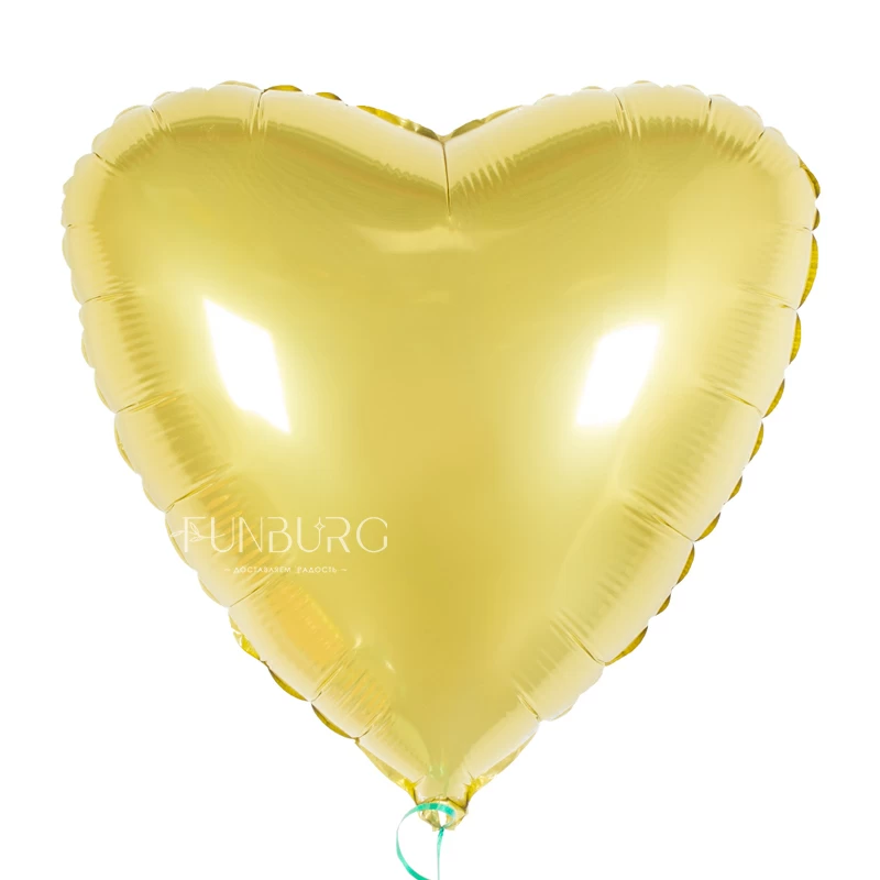 Шар из фольги «Сердце» (светлое золото)