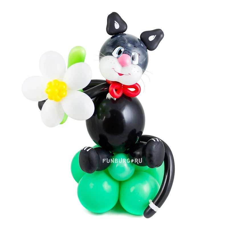 Фигура из шаров «Чёрный кот»