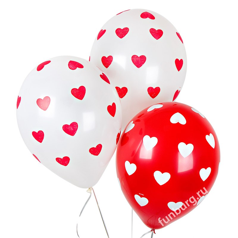 Воздушные шары «Большие сердца»