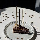 Свечи для торта «Черный и золото», 6 шт.