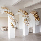 Разнокалиберная гирлянда из шаров «Золотое сияние», 1 м