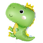 Шар из фольги «Динозаврик в короне»