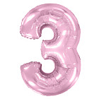 Шар из фольги «Цифра 3 (розовая)»