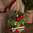 Композиция со свечой «Яблоки в карамели»