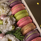 Композиция с макарунами «Морозные узоры»