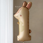 Шар из фольги «Цифра 1 (зайка)»