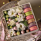 Композиция с макарунами «Морозные узоры»