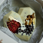 Сердце из бельгийского шоколада (белый шоколад)