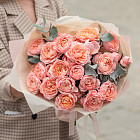 Монобукет из пионовидных роз «Джульетта»