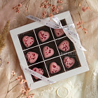 Сердечки из бельгийского шоколада S (клубничный шоколад)