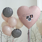 Большое сердце с вашими фотографиями «Dusty Rose» 36″