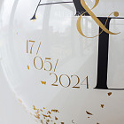 Большой стеклянный шар с конфетти «Champagne» 24″