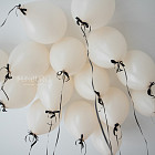 Воздушные шары под потолок «С бантиками»