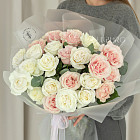 Монобукет из сортовых роз «Розовый сад»