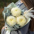 Букет хризантем «Пломбир»