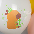 Воздушные шары «С днём рождения!» (капибары)