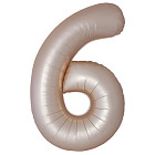 Шар из фольги «Цифра 6 (звёздное золото)» Slim