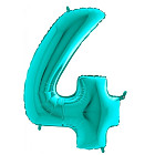 Шар из фольги «Цифра 4 (Тиффани)»