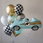 Шар из фольги «Гоночная машина» (голубая)