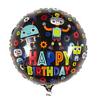 Шарик из фольги «Happy Birthday!» (роботы)