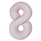 Шар из фольги «Цифра 8 (пыльная роза)» Slim