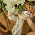 Корзина цветов «Облепиховый чай»