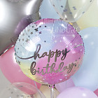 Шарик из фольги «Happy Birthday!» (сияние)