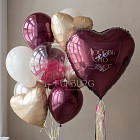 Набор: большое сердце и связка «Спелая вишня»