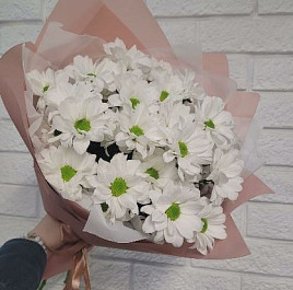 Букет хризантем «Простая красота»