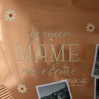 Набор: сердце с фотографиями и связка «Медовая карамель» 30″