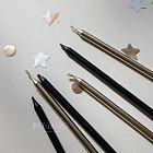 Свечи для торта «Черный и золото», 6 шт.