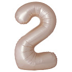 Шар из фольги «Цифра 2 (звёздное золото)» Slim