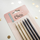 Свечи для торта «Черный и золото», 6 шт.