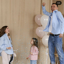 Большой гендерный шар «Boy or Girl?» 24″ (светлый)
