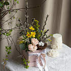 Пасхальная композиция в коробочке с гнёздышком