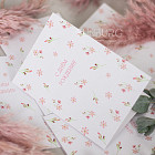 Открытка «С днём рождения» (розовые цветы)