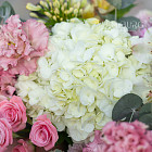 Цветы в шляпной коробке «Рандеву»